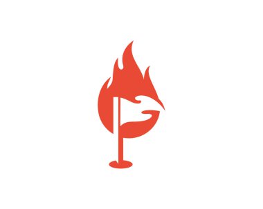 Alev Golf Logo simge tasarım