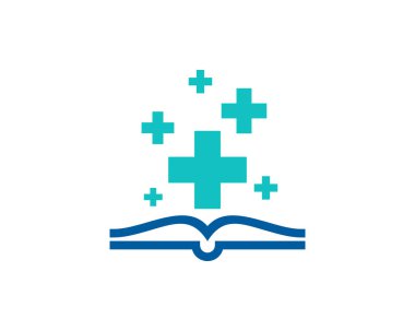 Tıbbi kitap Logo simge tasarım