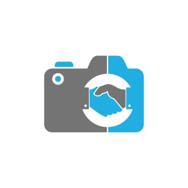 El sıkışma kamera Logo simge tasarım