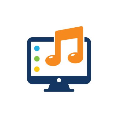 Müzik bilgisayar Logo simge tasarım