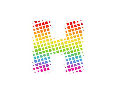 Yarı ton mektup s renkli nokta simgesini Logo tasarım öğesi