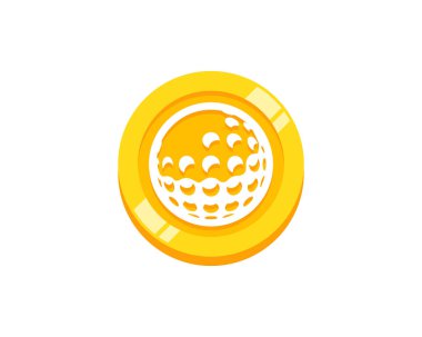Golf sikke Logo simge tasarım