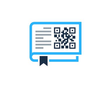 Kitap barkod Logo simge tasarım