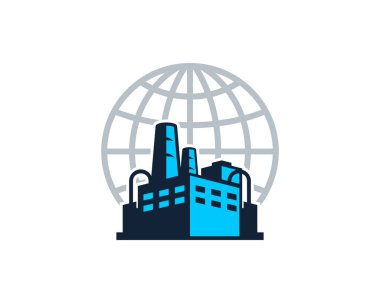 Küre fabrika Logo simge tasarım