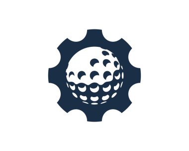 Dişli Golf Logo simge tasarım