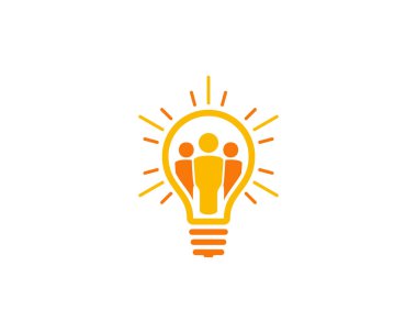 İnsanlar fikir Logo simge tasarım