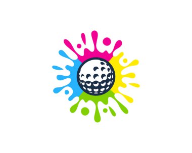 Fırça Golf Logo simge tasarım