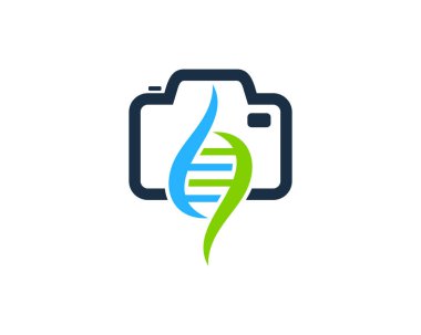 Fotoğraf Dna Logo simge tasarım