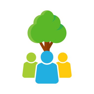 Ağaç grubu Logo simge tasarım