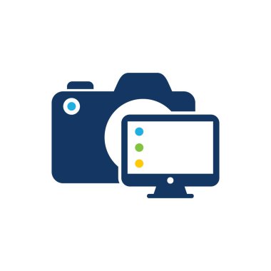 Bilgisayar kamera Logo simge tasarım