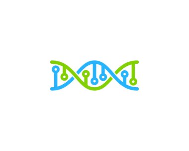 Teknik Dna Logo simge tasarım