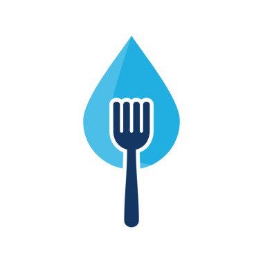 Su gıda Logo simge tasarım