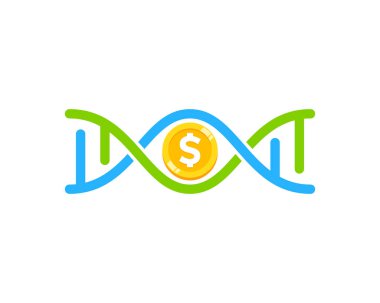 DNA sikke Logo simge tasarım
