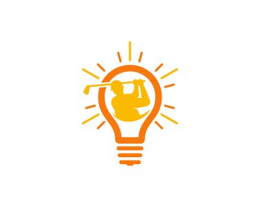 Ampul Golf Logo simge tasarım