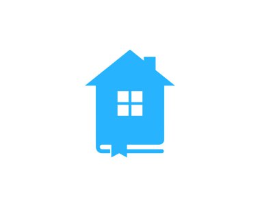 Konut kitabın Logo simge tasarım