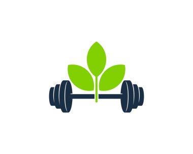 Doğa halter Logo simge tasarım