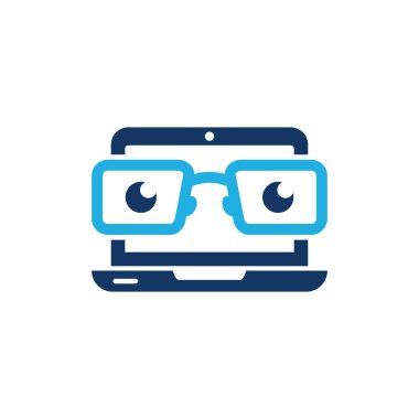 Laptop Geek Logo simge tasarım