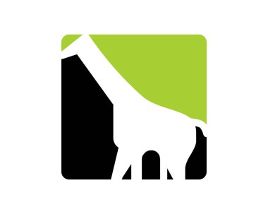 Zürafa hayvan Logo simge tasarım