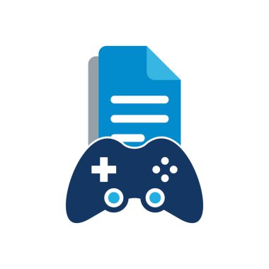 Belge oyun Logo simge tasarım