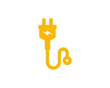 Kablo elektrik Logo simge tasarım