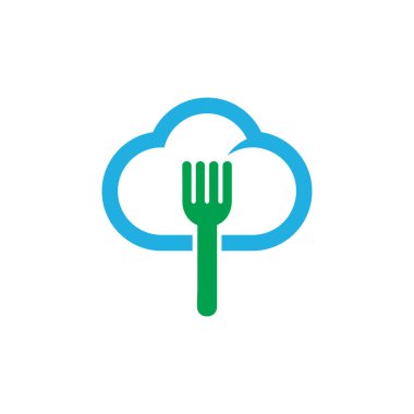 Bulut gıda Logo simge tasarım
