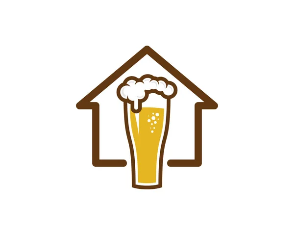 Projektowanie Ikona Logo Piwa Domowego — Wektor stockowy
