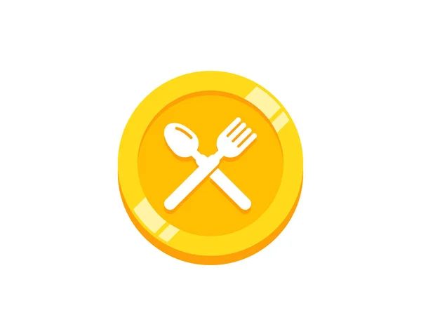 Diseño Iconos Logotipo Moneda Alimentos — Archivo Imágenes Vectoriales