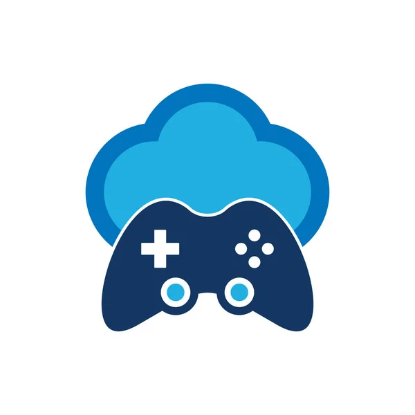 Diseño Del Icono Del Logo Del Juego Nube — Archivo Imágenes Vectoriales