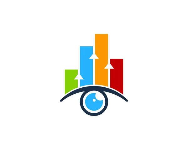 Graph Eye Logo Icône Design — Image vectorielle