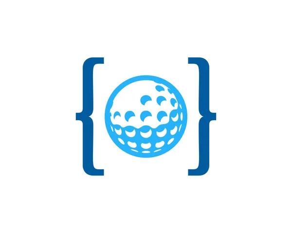 Code Golf Logo Icône Design — Image vectorielle