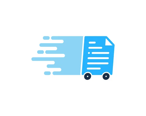 Document Delivery Logo Icon Design — Stock Vector
