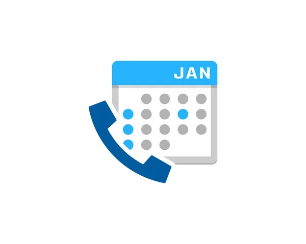 Date Call Logo Icon Design — Stock Vector