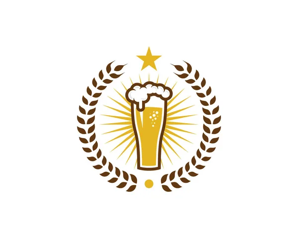 Pić Piwo Projekt Ikona Logo — Wektor stockowy