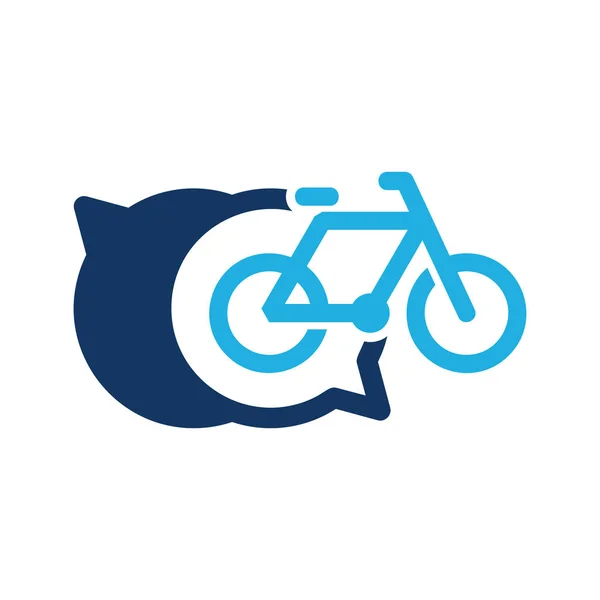 Cykel Chatta Logo Ikon Design — Stock vektor