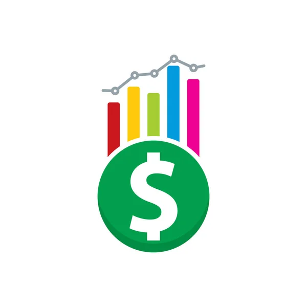 Projekt Ikona Logo Analityczne Pieniądze — Wektor stockowy