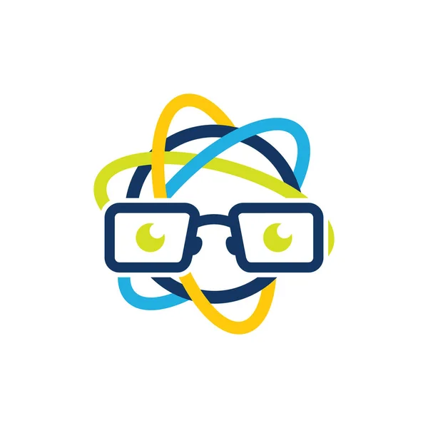Design Icona Logo Geek Della Scienza — Vettoriale Stock