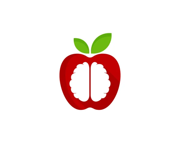 Fruit Brain Logo Icon Design — Stock Vector