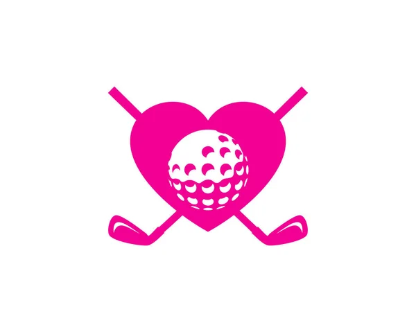 Ícone Logotipo Românicas Golf Design —  Vetores de Stock
