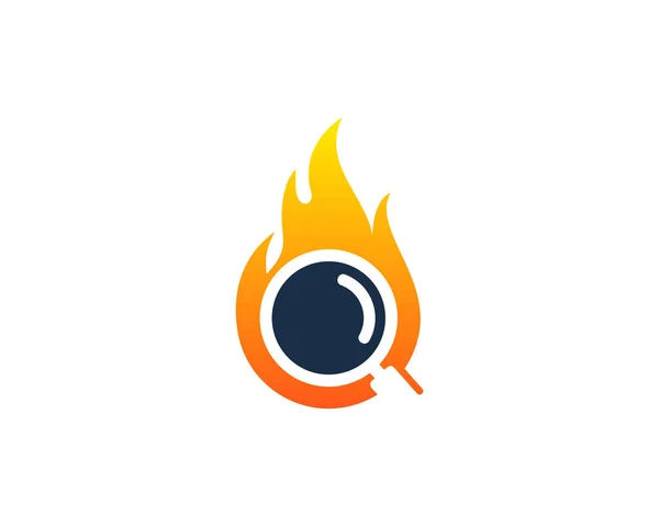 Vinden Van Fire Flame Embleemontwerp Pictogram — Stockvector