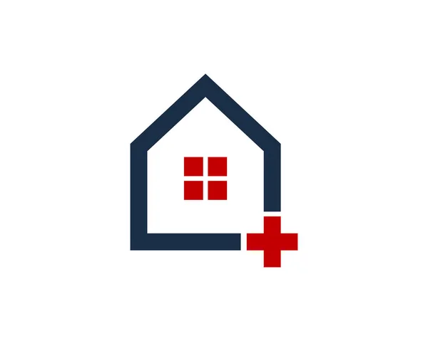 Design Ícones Logotipo Casa Médica — Vetor de Stock