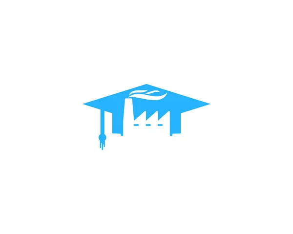 Schule Fabrik Logo Symbol Design — Stockvektor