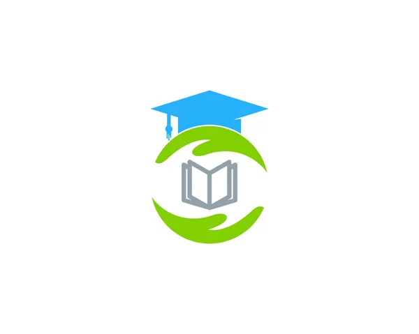 Design Ícone Logotipo Cuidados Escolares — Vetor de Stock
