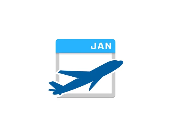 Projektowanie Ikona Logo Kalendarz Podróży — Wektor stockowy