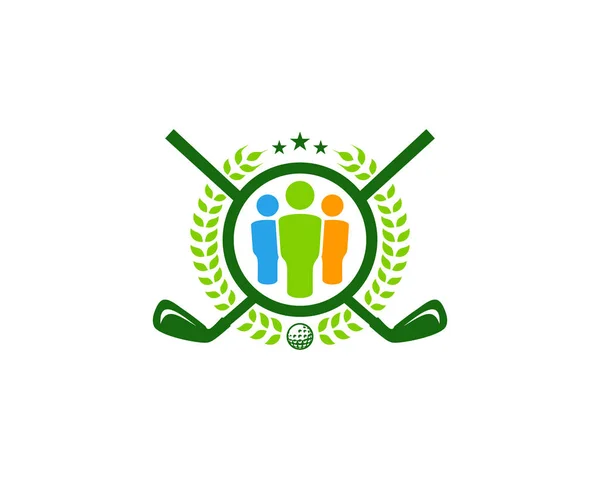 Team Golf Logo Icône Design — Image vectorielle