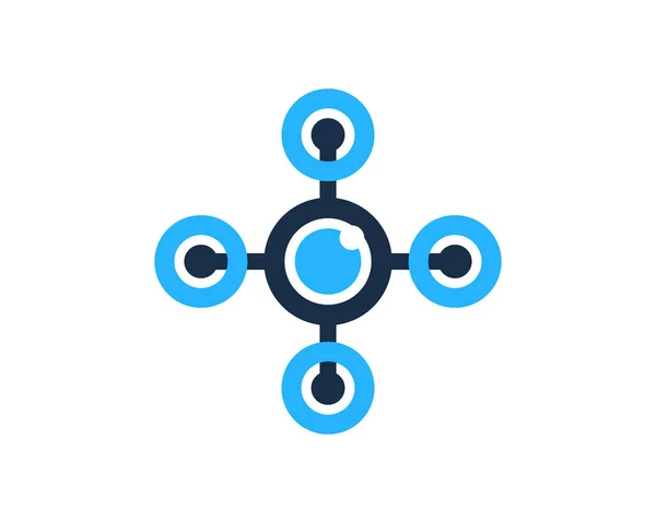Vision Drohne Logo Icon Design — Stockvektor