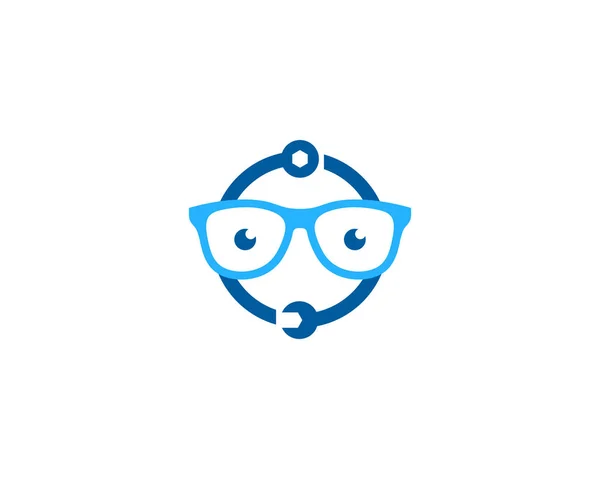 Geek Fix Riparazione Logo Icona Design — Vettoriale Stock