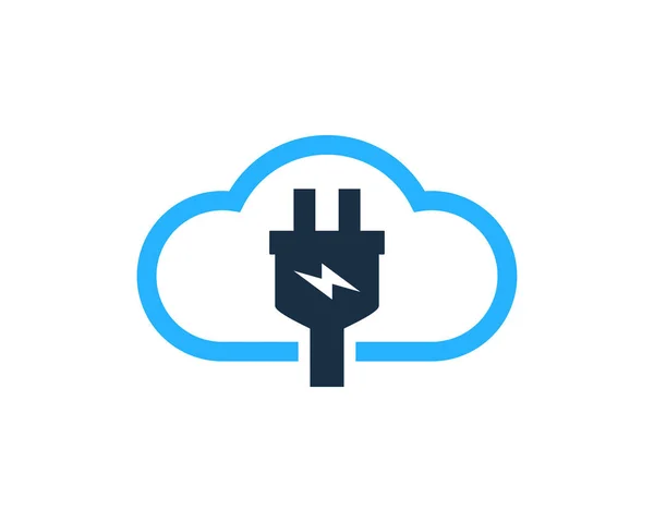 Diseño Iconos Logotipo Eléctrico Nube — Archivo Imágenes Vectoriales