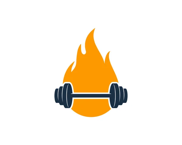 Design Icona Logo Bilanciere Antincendio — Vettoriale Stock