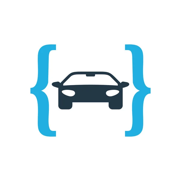 Code Automobile Logo Icône Design — Image vectorielle