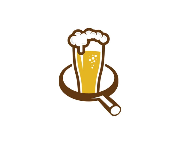 Encontrar Diseño Del Icono Del Logotipo Cerveza — Vector de stock